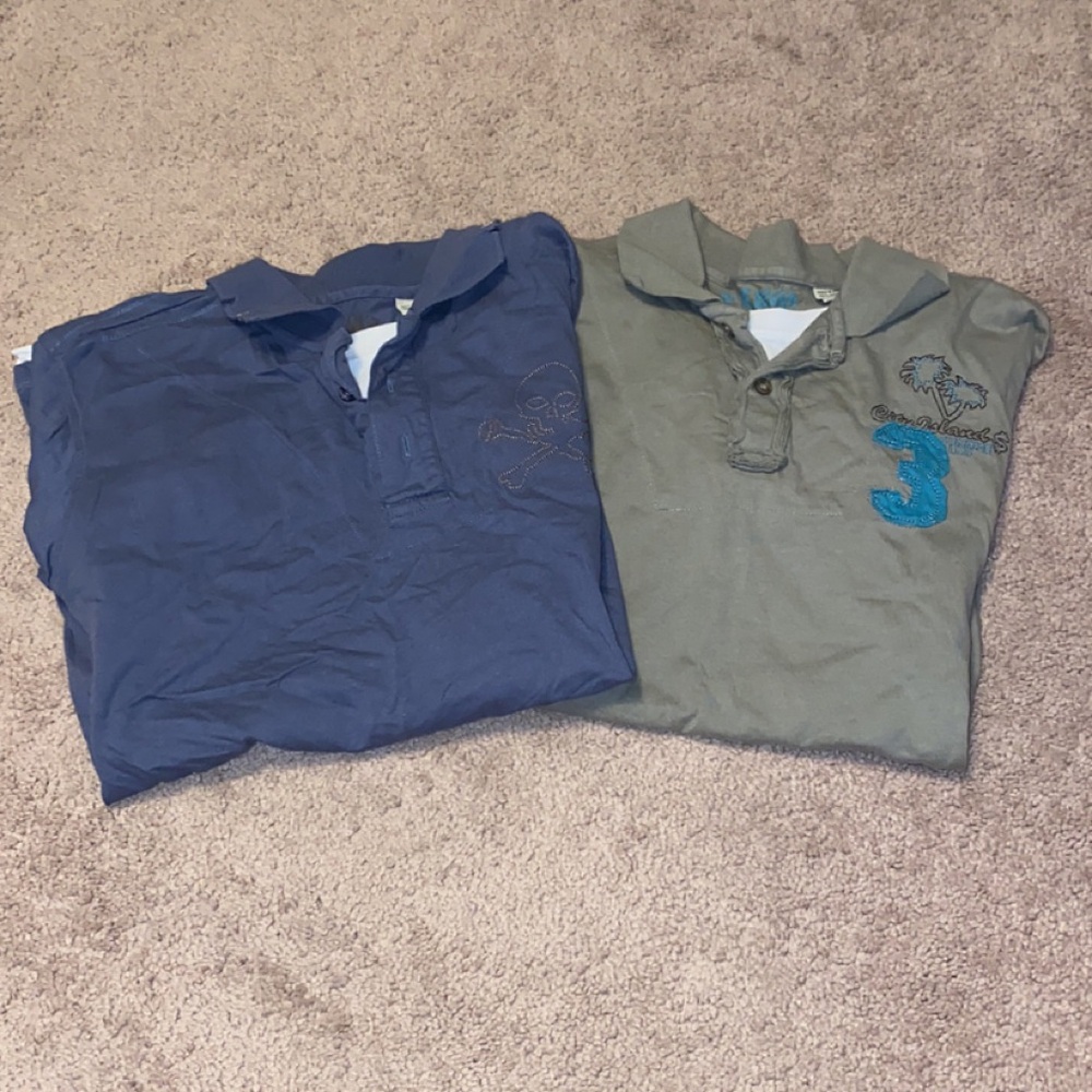 Kids Polo Shirt Set - Blue and Green